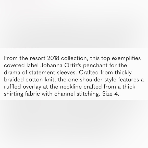 Johanna Ortiz Keresan Ruffle on shoulder size 4. Moda Operanti dust bag included - Picture 3 of 7